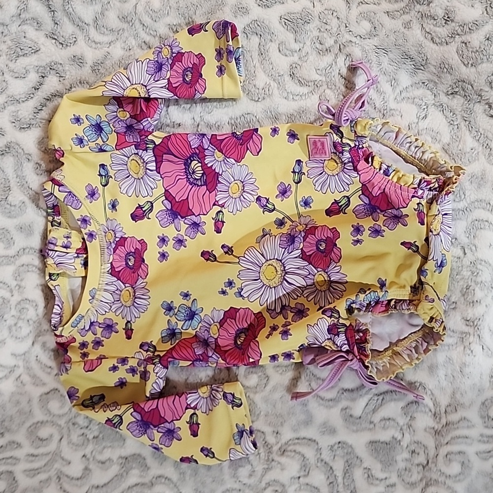 Two Ruffle Butts Infant Swimsuits 3-6 months - Picture 2 of 9
